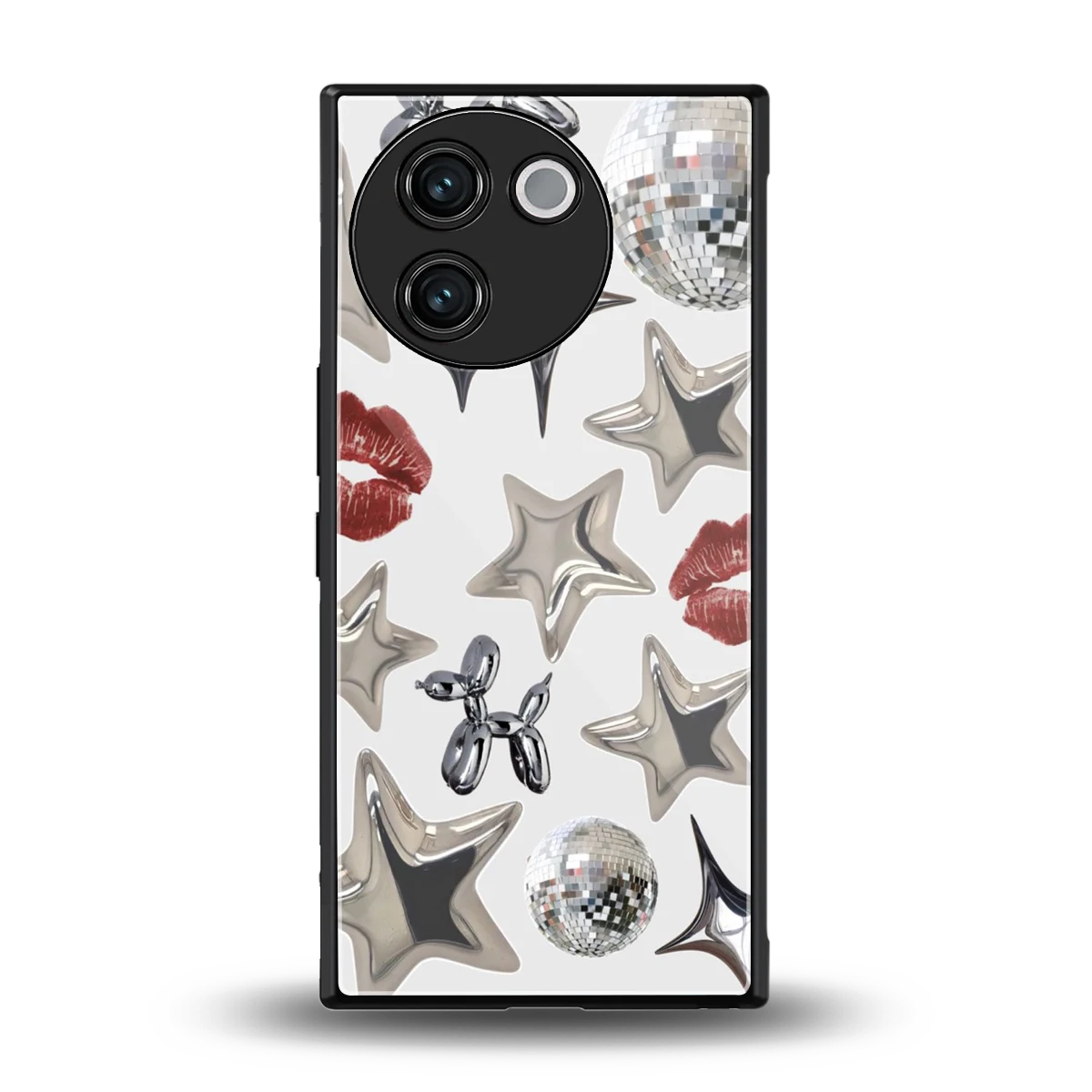 Disco Dreams back phone cover | glass case for vivo v30e
