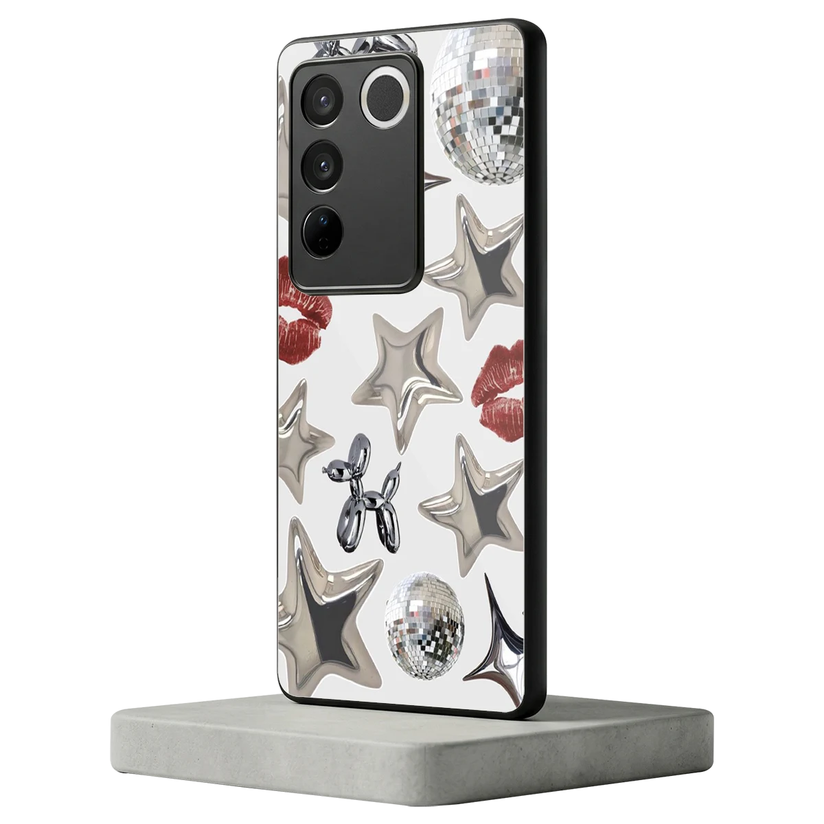 Disco Dreams vivo v27 5g mobile cover | shockproof glass phone case