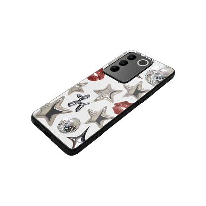 Disco Dreams stylish phone case for vivo v27 5g | glossy glass and slim fit