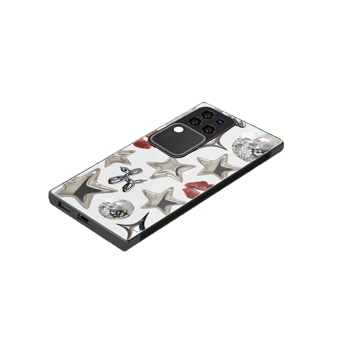 Disco Dreams stylish phone case forvivo v30 pro | glossy glass and slim fit