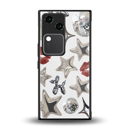Disco Dreams back phone cover | glass case for vivo v30