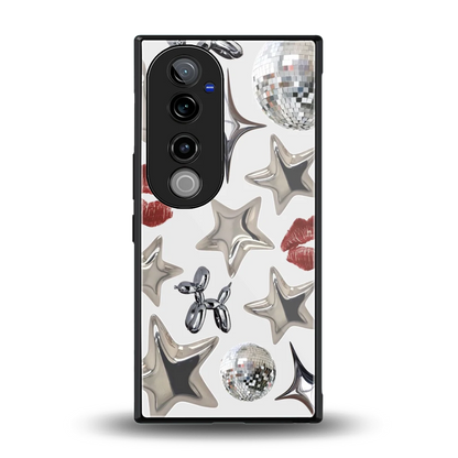 Disco Dreams back phone cover | glass case for vivo v40 pro