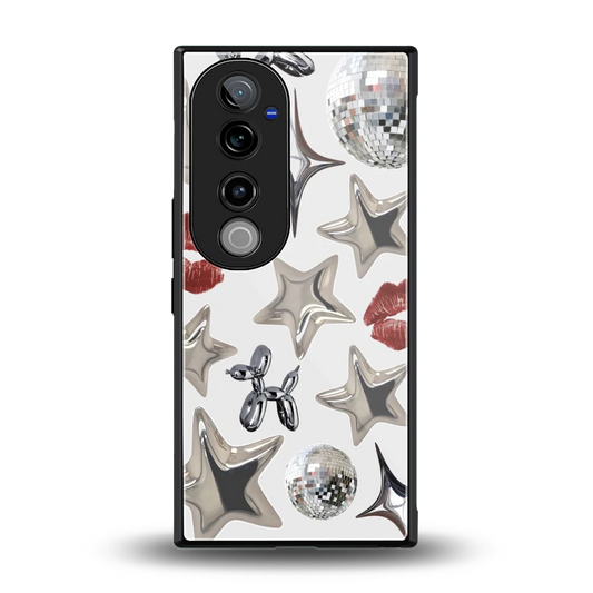 Disco Dreams back phone cover | glass case for vivo v40 pro