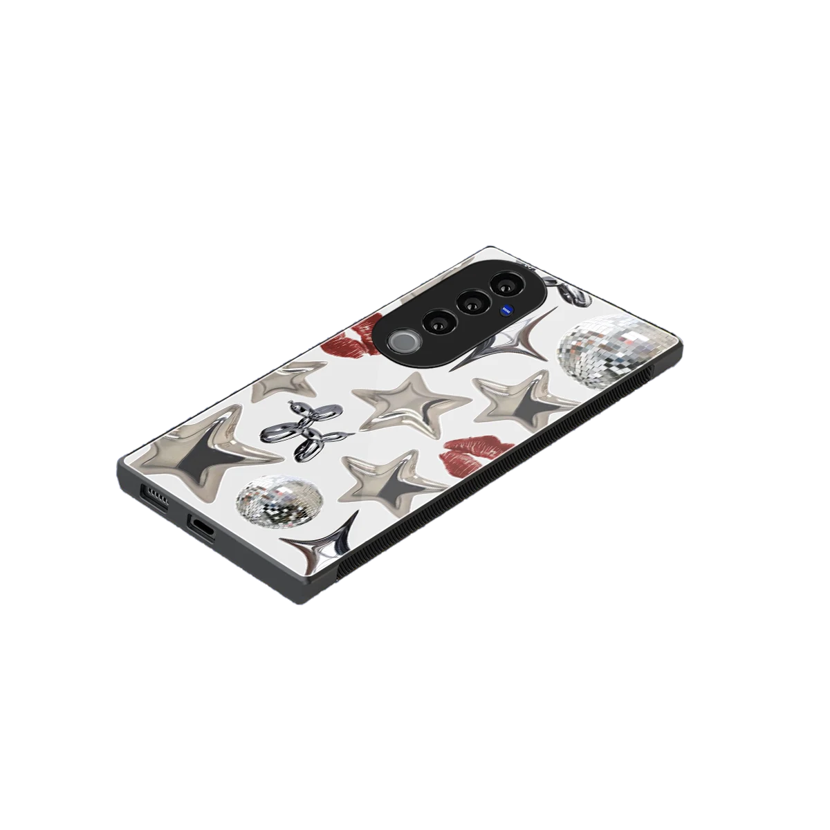 Disco Dreams stylish phone case for vivo v40 pro | glossy glass and slim fit