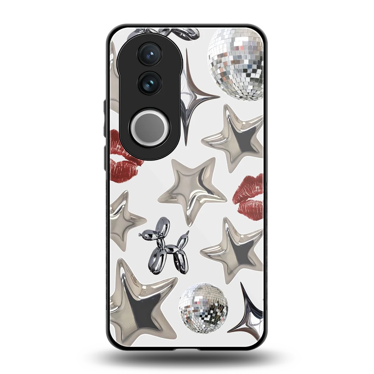 Disco Dreams back phone cover | glass case for vivo v50