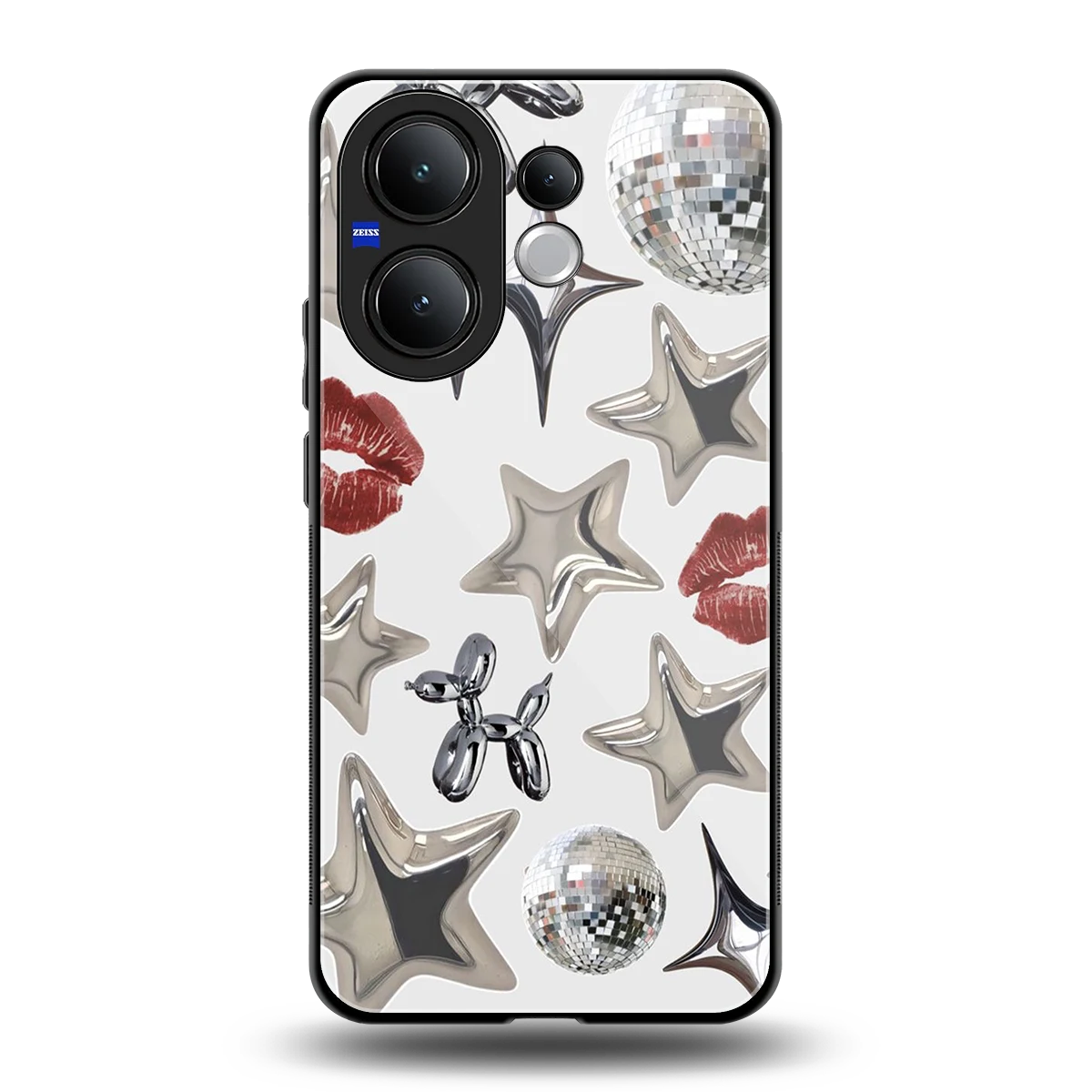 Disco Dreams back phone cover | glass case for vivo v60