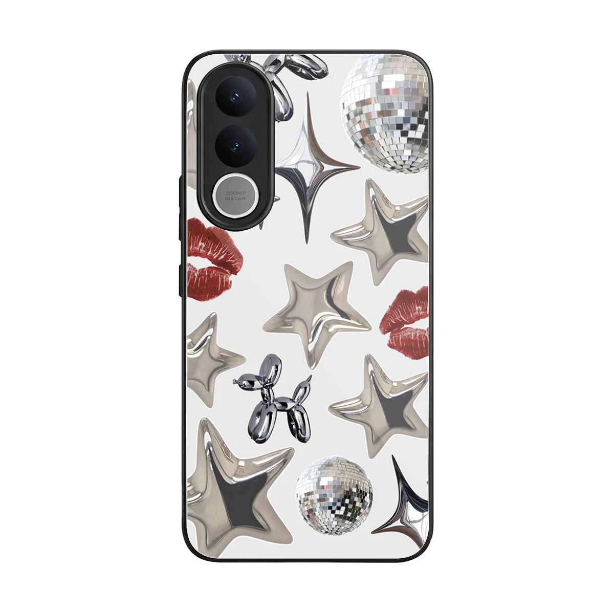 Disco Dreams back phone cover | glass case for vivo v70 fe