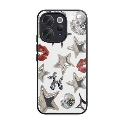 Disco Dreams back phone cover | glass case for vivo v70 elite