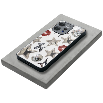 Disco Dreams stylish phone case for vivo v70 | glossy glass and slim fit