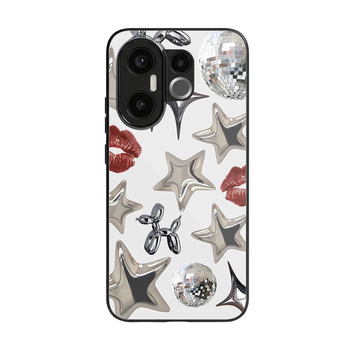 Disco Dreams back phone cover | glass case for vivo x200 fe