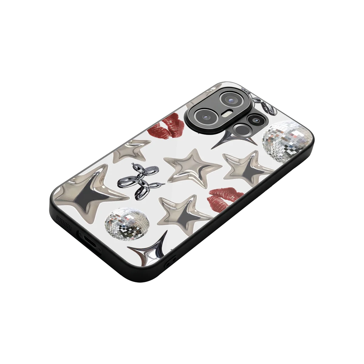 Disco Dreams stylish phone case for vivo x200 fe | glossy glass and slim fit