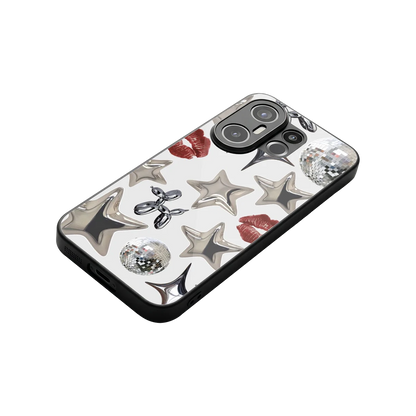 Disco Dreams stylish phone case for vivo x200 fe | glossy glass and slim fit