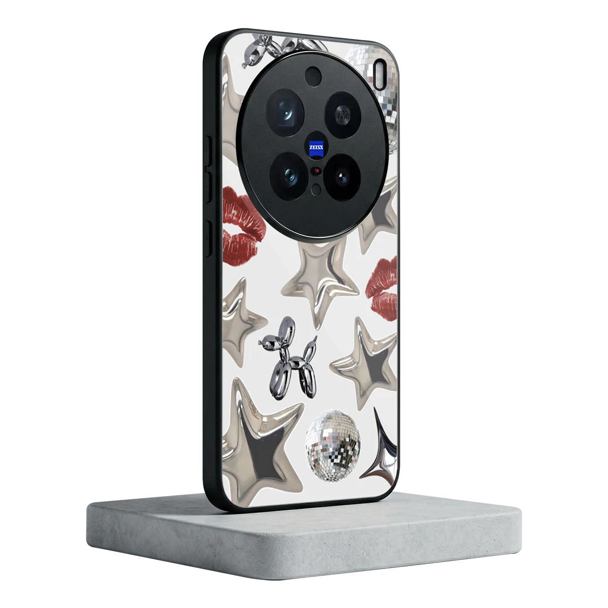Disco Dreams vivo x200 pro mobile cover | shockproof glass phone case