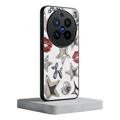 Disco Dreams vivo x200 pro mobile cover | shockproof glass phone case