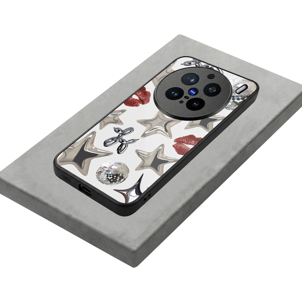 Disco Dreams stylish phone case for vivo x200 pro | glossy glass and slim fit