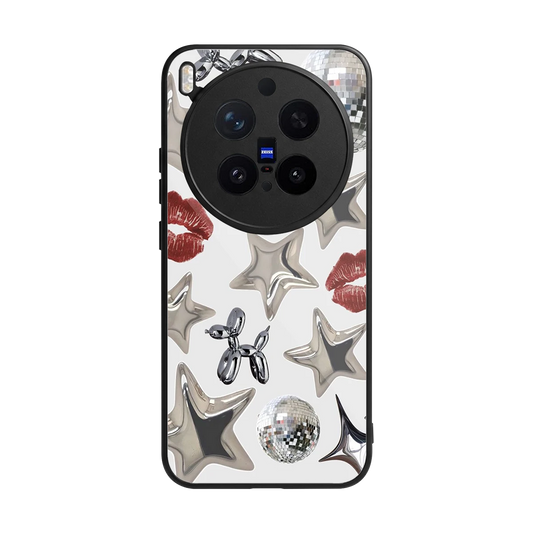 Disco Dreams back phone cover | glass case for vivo x300 pro