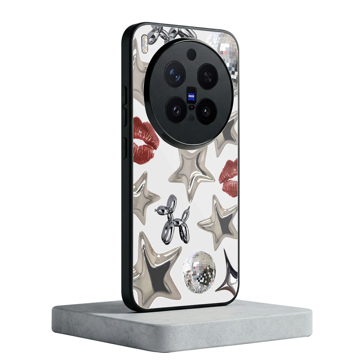 Disco Dreams vivo x300 pro mobile cover | shockproof glass phone case
