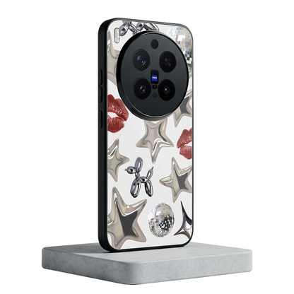 Disco Dreams vivo x300 pro mobile cover | shockproof glass phone case