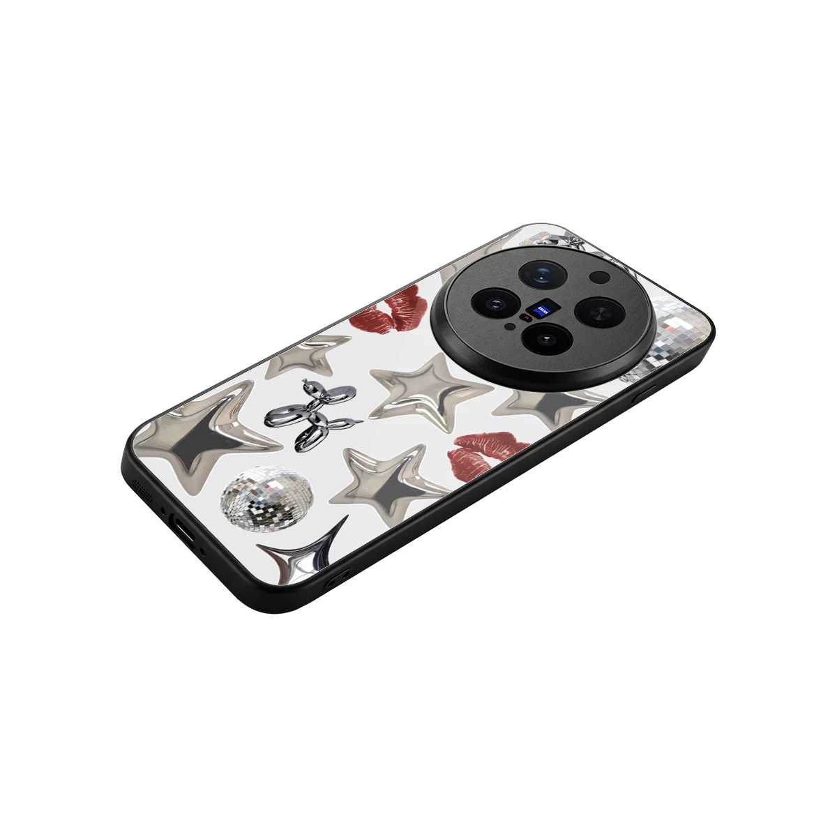 Disco Dreams stylish phone case for vivo x300 pro | glossy glass and slim fit
