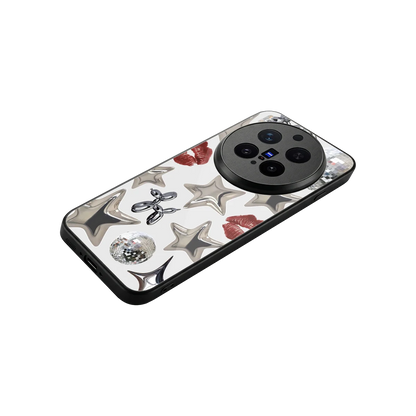 Disco Dreams stylish phone case for vivo x300 pro | glossy glass and slim fit