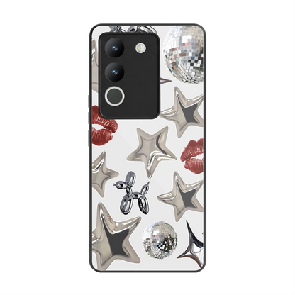 Disco Dreams back phone cover | glass case for vivo y200 5g