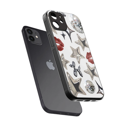 Disco Dreams sleek iphone 11 cover with tempered glass back and TPU edges