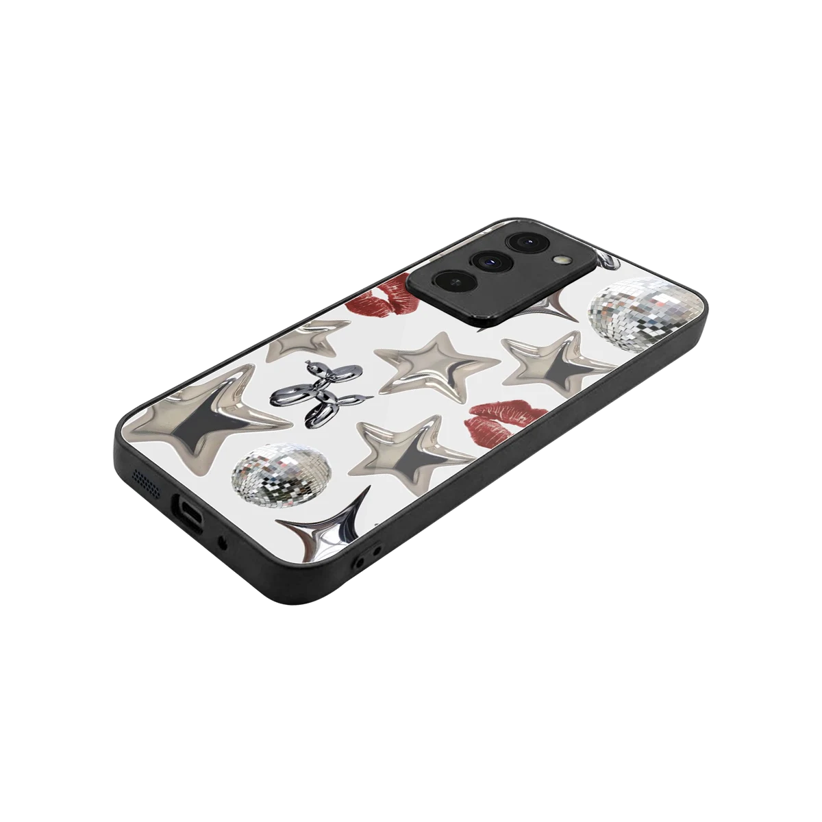 Disco Dreams stylish phone case for redmi 15 5g | glossy glass and slim fit