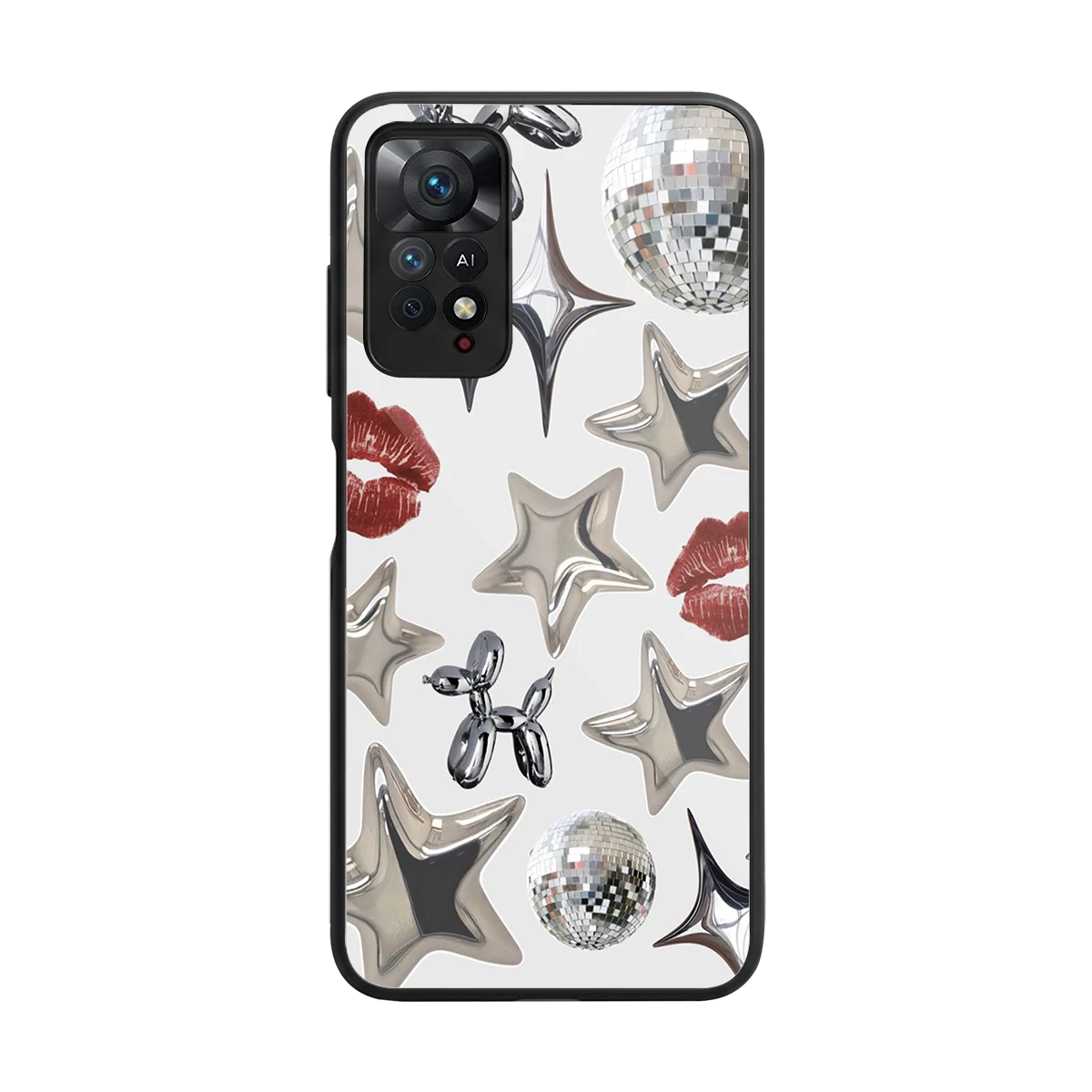Disco Dreams back phone cover | glass case for redmi note 11 pro