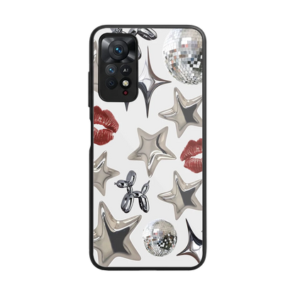 Disco Dreams back phone cover | glass case for redmi note 11 pro