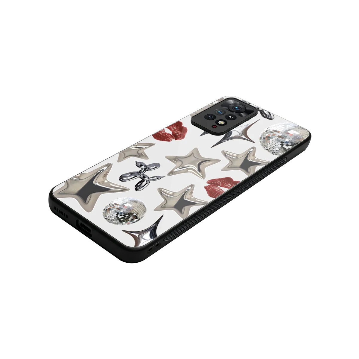 Disco Dreams stylish phone case for redmi note 11 pro | glossy glass and slim fit