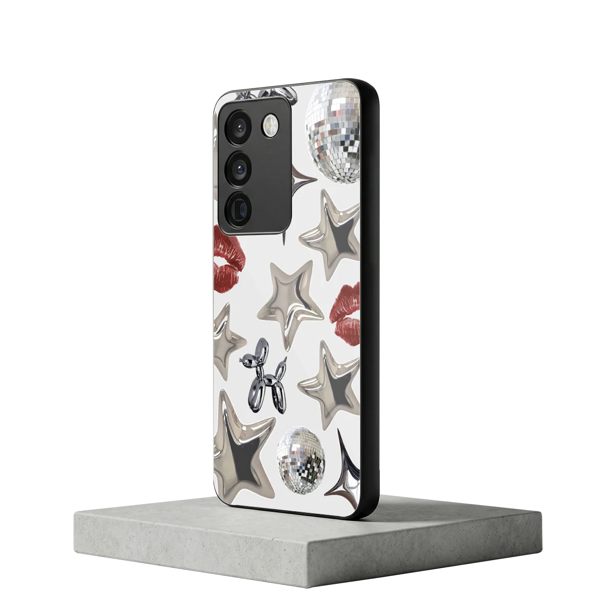 Disco Dreams vivo y200 5g mobile cover | shockproof glass phone case