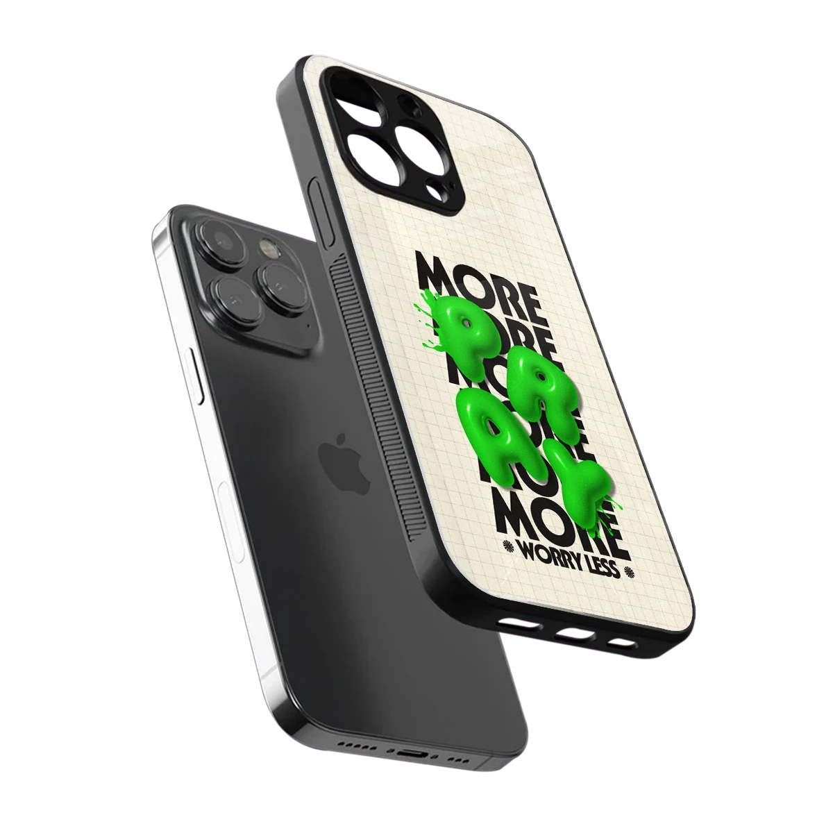 Divine Energy sleek iphone 15 pro max cover with tempered glass back and TPU edges