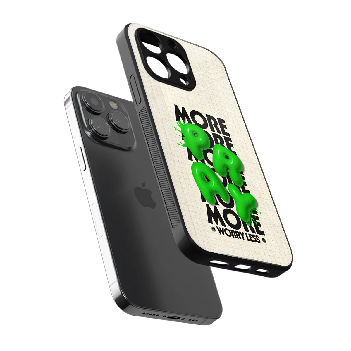 Divine Energy sleek iphone 15 pro cover with tempered glass back and TPU edges