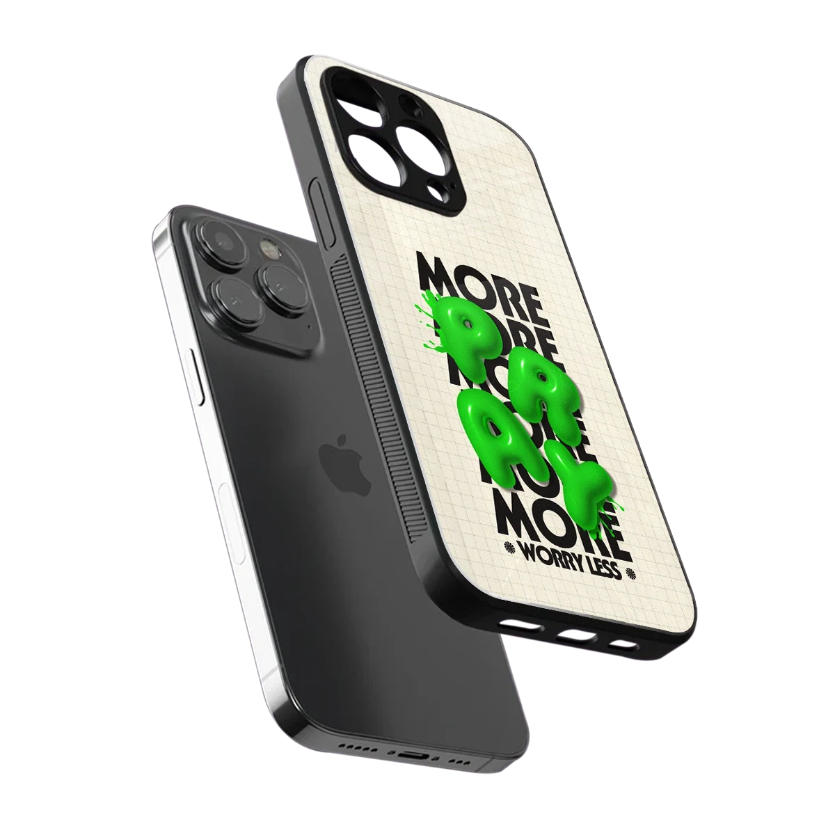 Divine Energy sleek iphone 16 pro max cover with tempered glass back and TPU edges