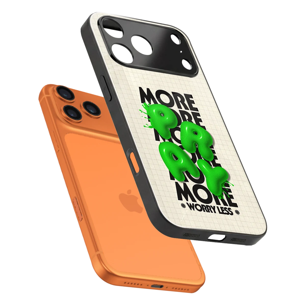 Divine Energy sleek iphone 17 pro cover with tempered glass back and TPU edges