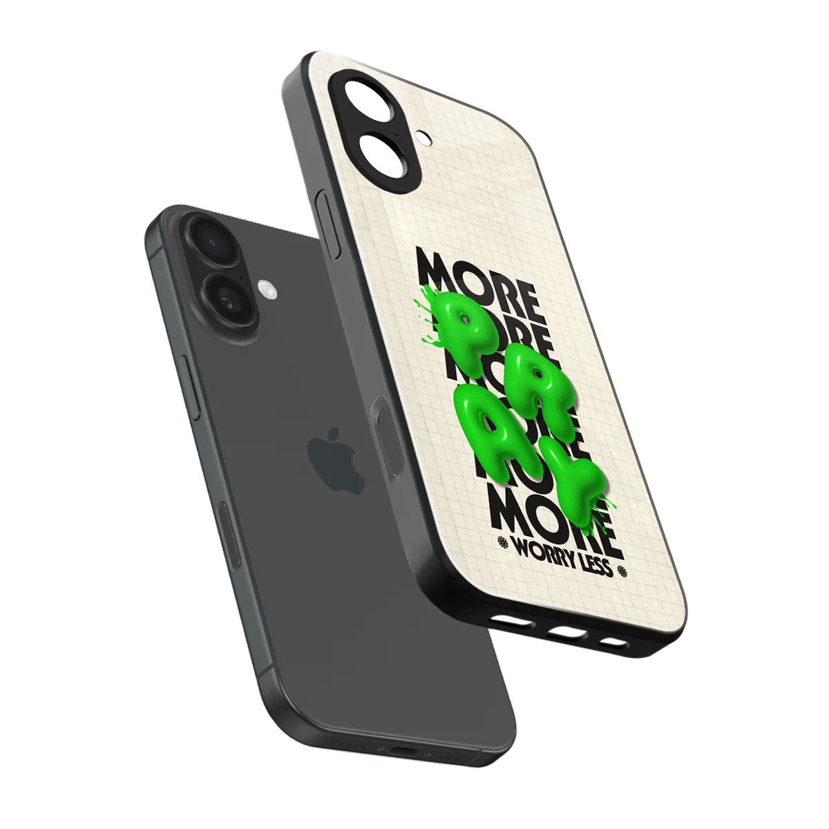 Divine Energy sleek iphone 17 cover with tempered glass back and TPU edges