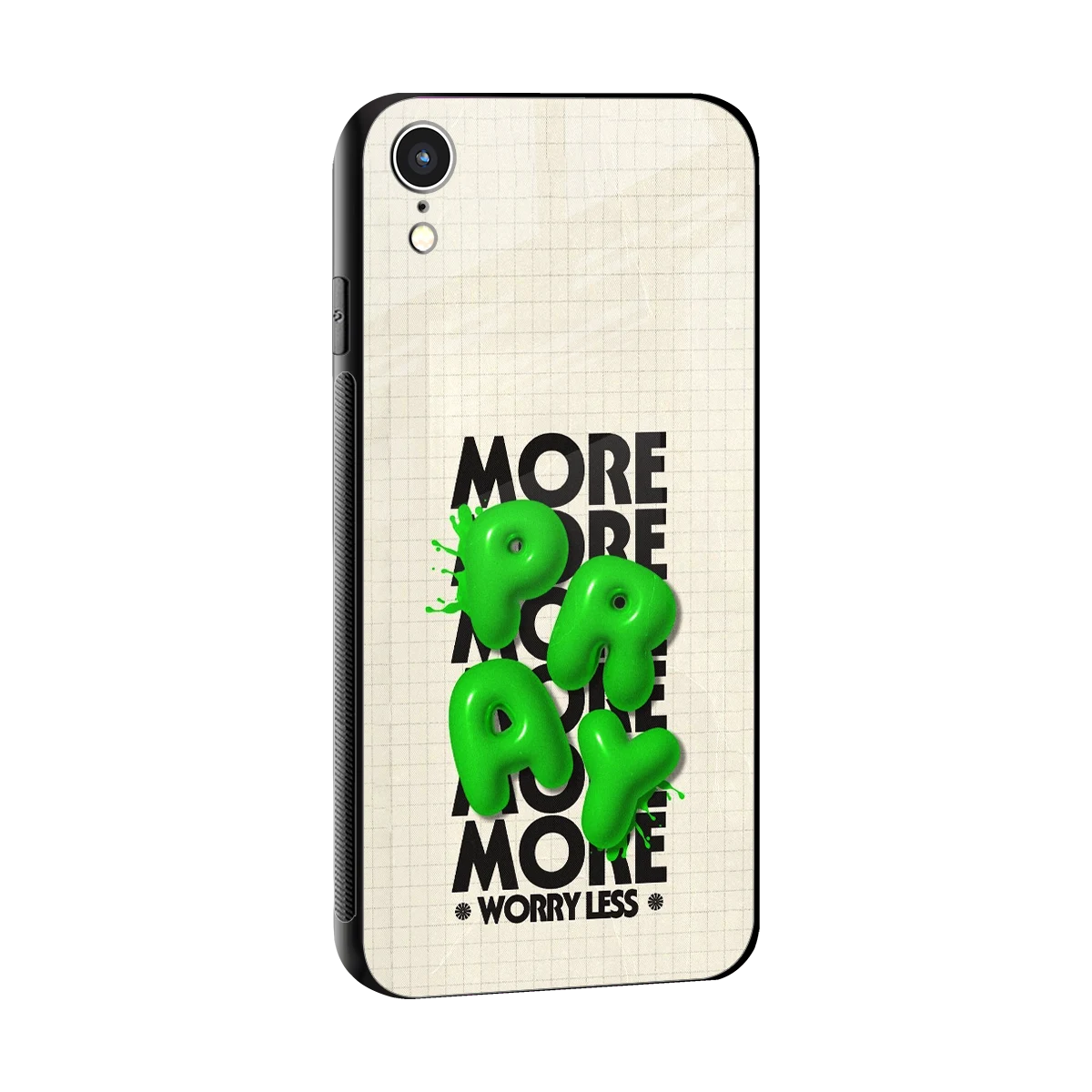 Divine Energy sleek iphone xr cover with tempered glass back and TPU edges