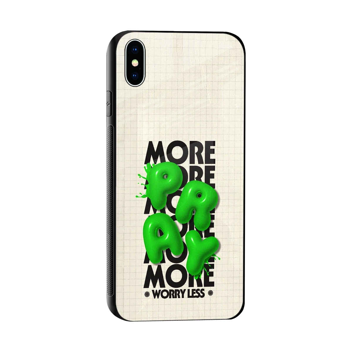 Divine Energy sleek iphone xs max cover with tempered glass back and TPU edges