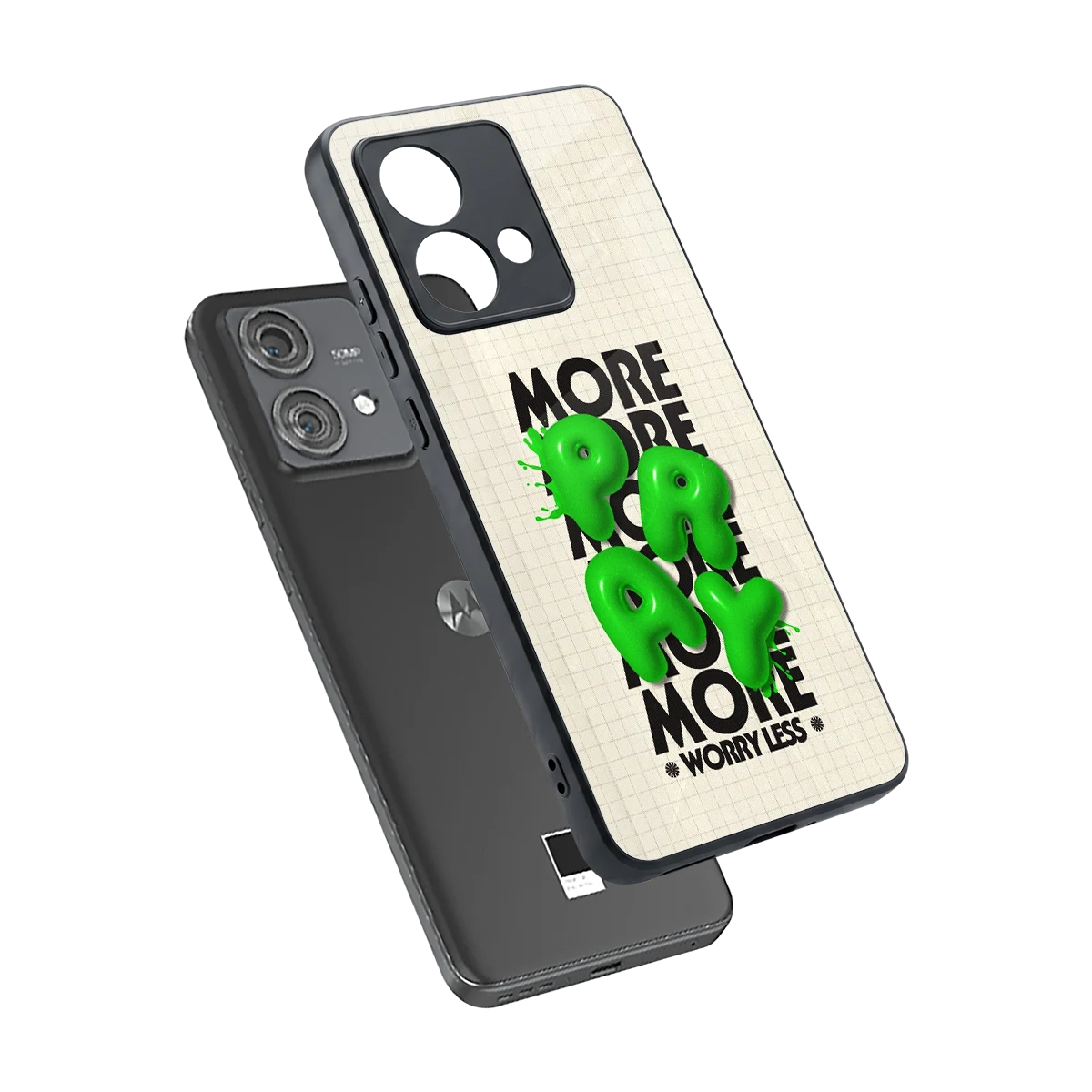 Divine Energy sleek motorola edge 40 neo 5g cover with tempered glass back and TPU edges