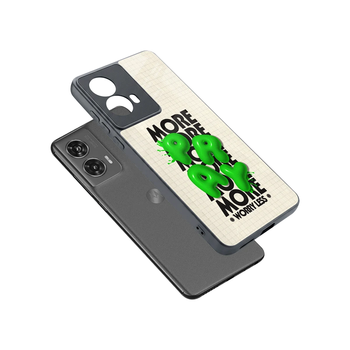 Divine Energy sleek motorola edge 50 fusion cover with tempered glass back and TPU edges