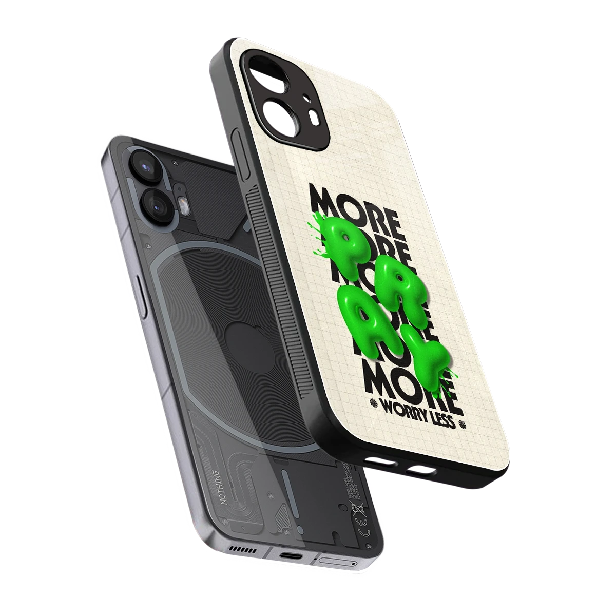 Divine Energy sleek nothing phone 2 cover with tempered glass back and TPU edges