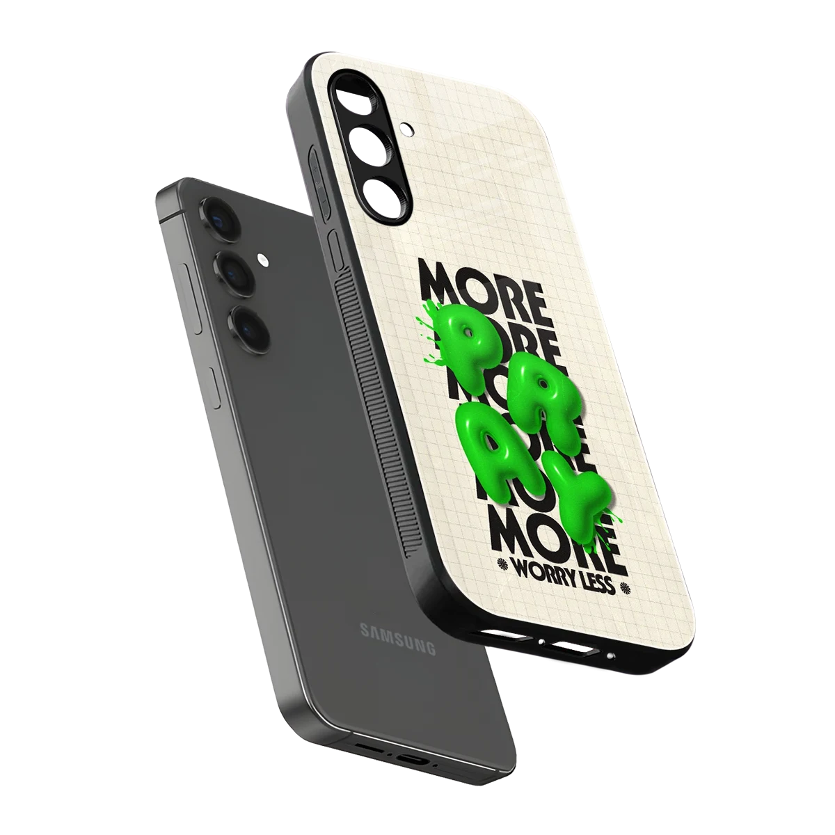 Divine Energy sleek samsung galaxy m55 5g cover with tempered glass back and TPU edges