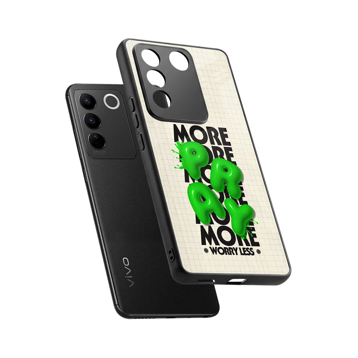 Divine Energy sleek vivo v27 5g cover with tempered glass back and TPU edges