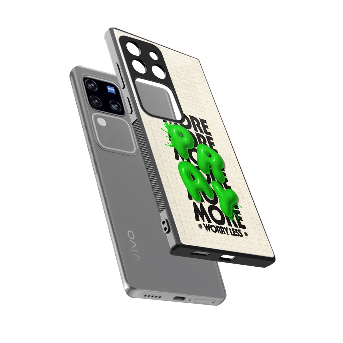Divine Energy sleekvivo v30 pro cover with tempered glass back and TPU edges