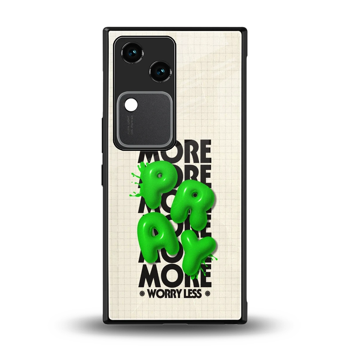 Divine Energy back phone cover | glass case for vivo v30