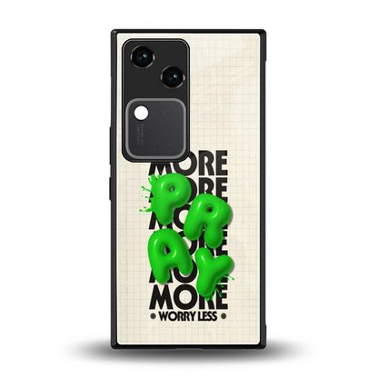Divine Energy back phone cover | glass case for vivo v30