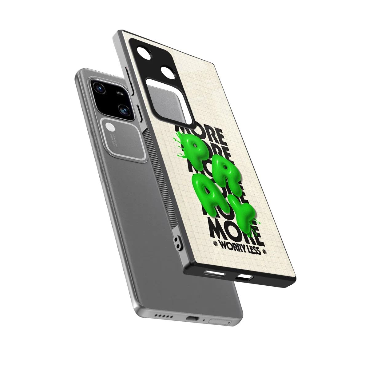Divine Energy sleek vivo v30 cover with tempered glass back and TPU edges