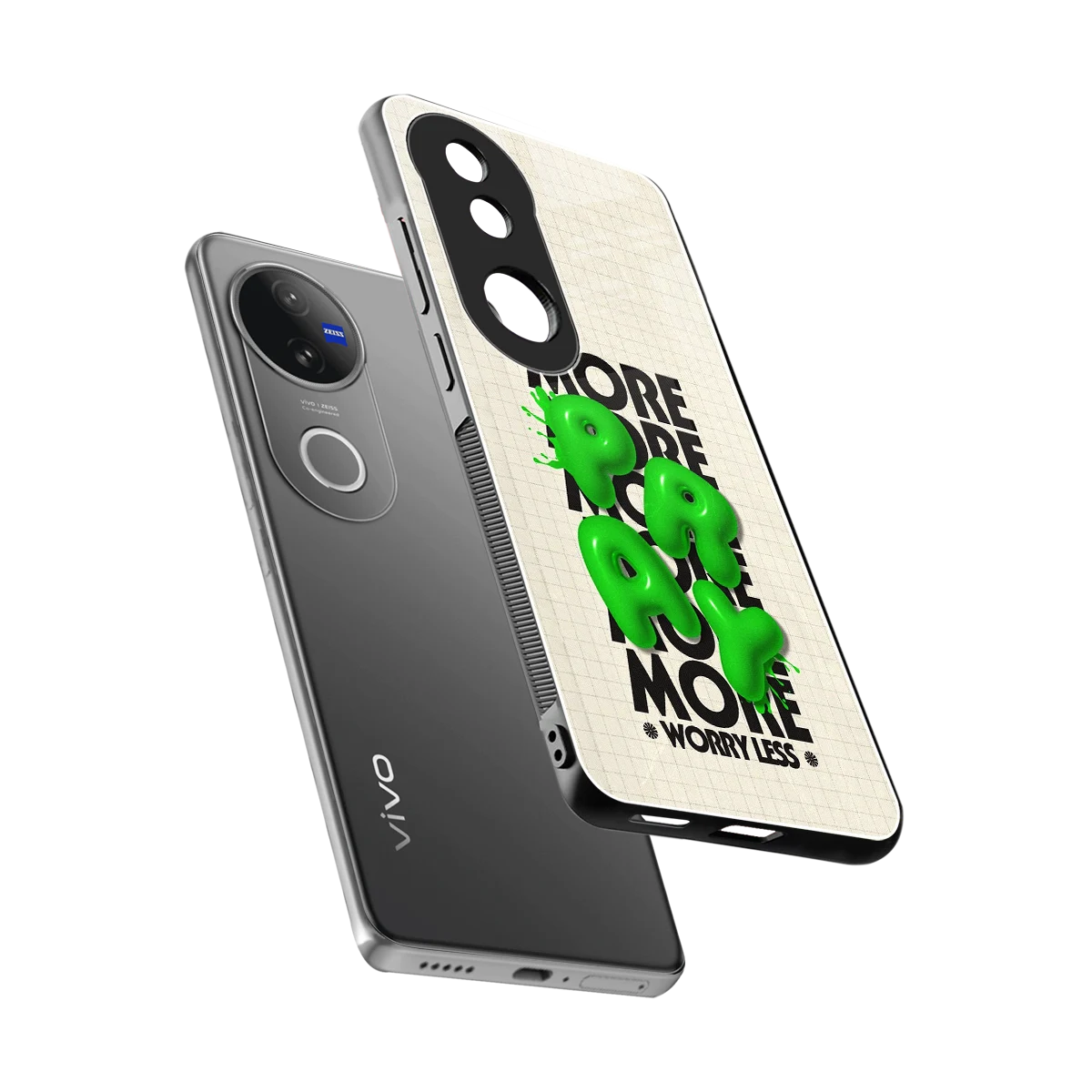 Divine Energy sleek vivo v50 cover with tempered glass back and TPU edges