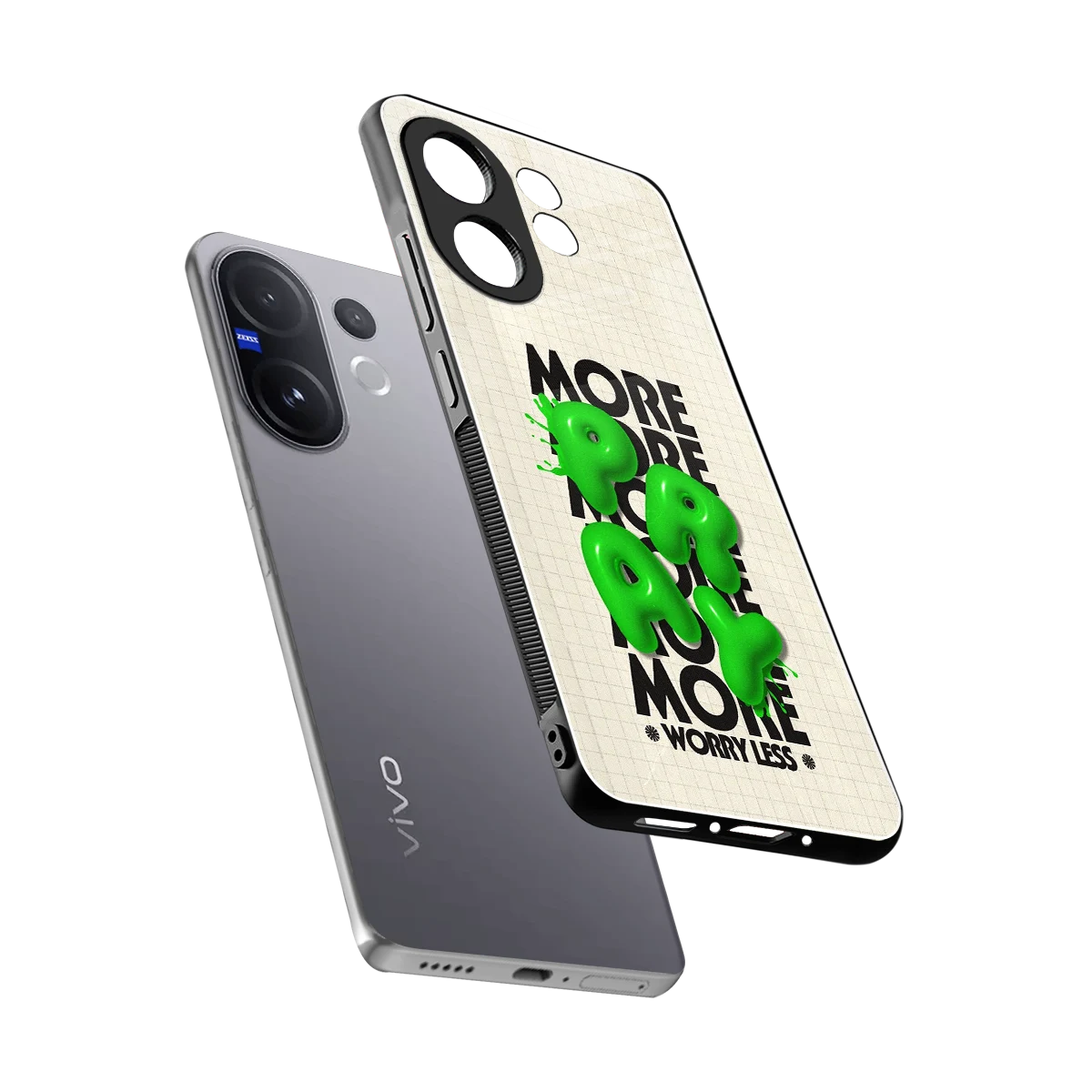 Divine Energy sleek vivo v60 cover with tempered glass back and TPU edges