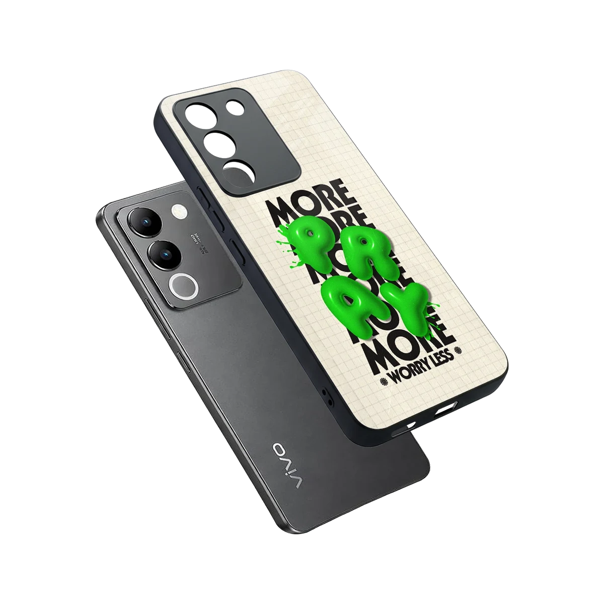 Divine Energy sleek vivo y200 5g cover with tempered glass back and TPU edges